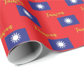 台湾ラッピング紙、赤、台湾国旗の愛国者 ラッピングペーパー (ロールコーナー)
