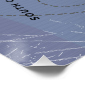 台湾ヴィンテージスタイル天気図 ポスター (コーナー)