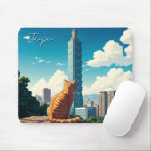 台湾台北101の猫 マウスパッド (マウス)