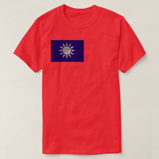 台湾国旗とエンブレム Tシャツ (デザイン正面)
