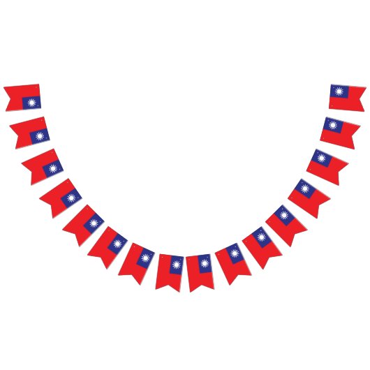 台湾国旗とパーティー台湾バナー/結婚式 バンティングフラッグ (全)