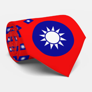 台湾国旗と国章 ネクタイ