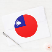 台湾国旗のシール ラウンドシール (封筒)