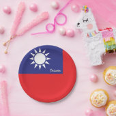 台湾国旗のプレート、パーティー、スポーツ、台湾 ペーパープレート (パーティー)
