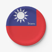台湾国旗のプレート、パーティー、スポーツ、台湾 ペーパープレート (正面)