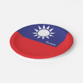 台湾国旗のプレート、パーティー、スポーツ、台湾 ペーパープレート (アングル)
