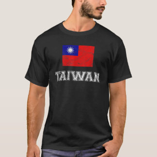 台湾国旗のヴィンテージIメンズウィメンズキッズTシャツ Tシャツ