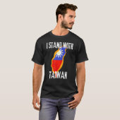 台湾国旗の地図タイ Tシャツ (正面フル)