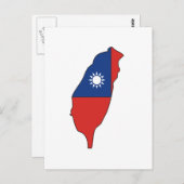 台湾国旗の地図 ポストカード (正面/裏面)