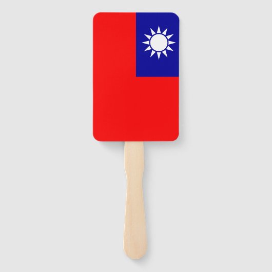 台湾国旗を掲げた扇風機のセット ハンドファン (裏面)