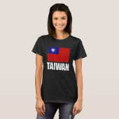 台湾国旗スポーツヴィンテージ台湾国旗A Tシャツ (正面フル)