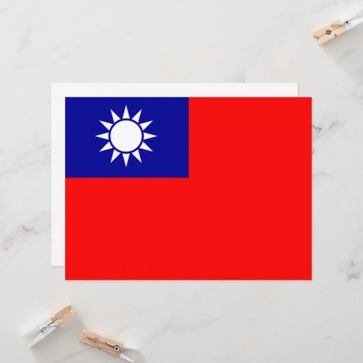 台湾国旗 カード (正面/裏面インサイチュ)