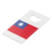 台湾国旗 クレジットカード栓抜き (正面アングル)