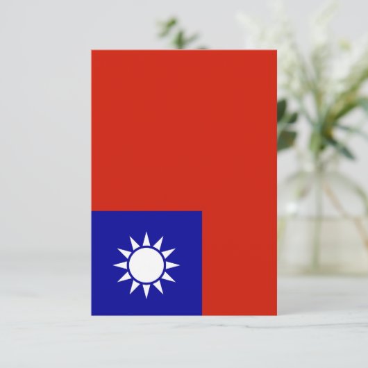台湾国旗 サンキューカード (スタンド正面)