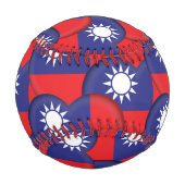 台湾国旗、ハート – ベースボール、ラブ台湾 野球ボール (裏面)