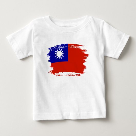 台湾国旗 ベビーTシャツ (正面)