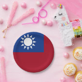 台湾国旗 ペーパープレート (パーティー)