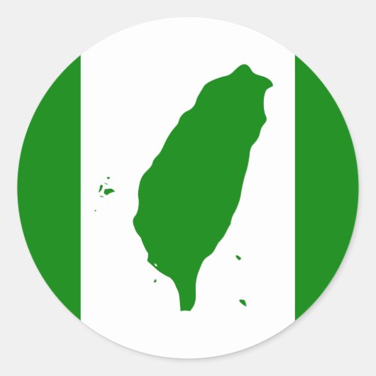 台湾国旗 ラウンドシール (正面)