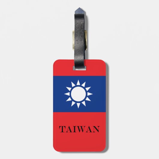 台湾国旗 ラゲッジタグ (裏面縦)