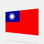 台湾国旗:台北中国中国の共和国 アクリルサイン (傾斜)