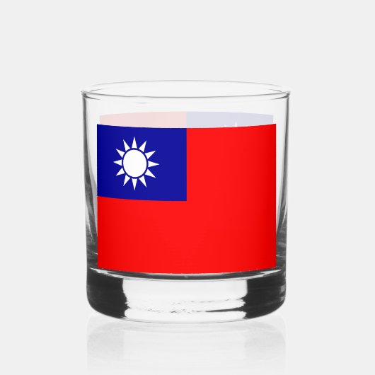 台湾国旗：台北中国中国の共和国 ウイスキーグラス (裏面)