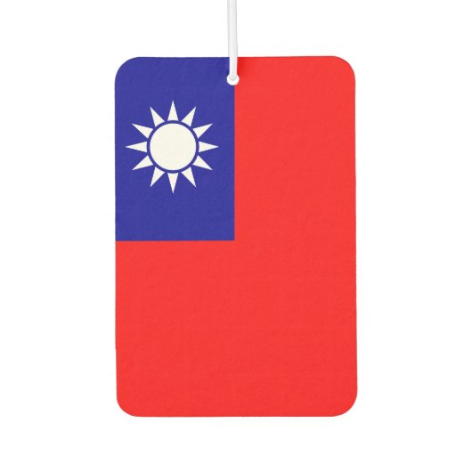 台湾国旗：台北中国中国の共和国 カーエアーフレッシュナー (正面)