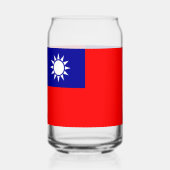 台湾国旗:台北中国中国の共和国 ガラス缶 (正面)