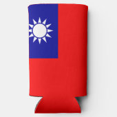 台湾国旗：台北中国中国の共和国 スリム缶クーラー (裏面)