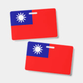 台湾国旗:台北中国中国の共和国 バッジ (正面&裏面)