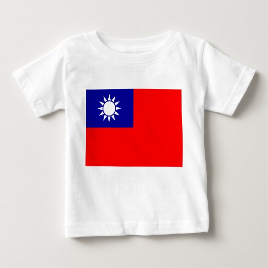 台湾国旗：台北中国中国の共和国 ベビーTシャツ (正面)