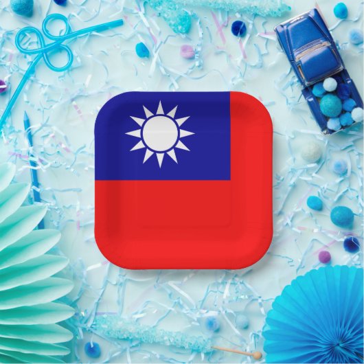 台湾国旗：台北中国中国の共和国 ペーパープレート (パーティー)