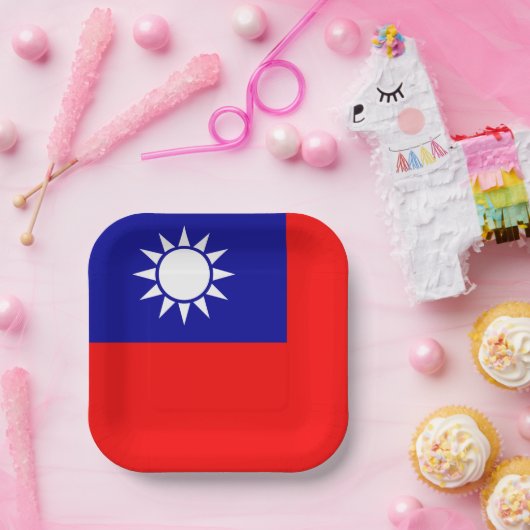 台湾国旗：台北中国中国の共和国 ペーパープレート (パーティー)