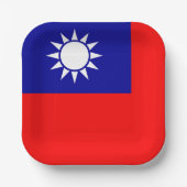 台湾国旗：台北中国中国の共和国 ペーパープレート (正面)