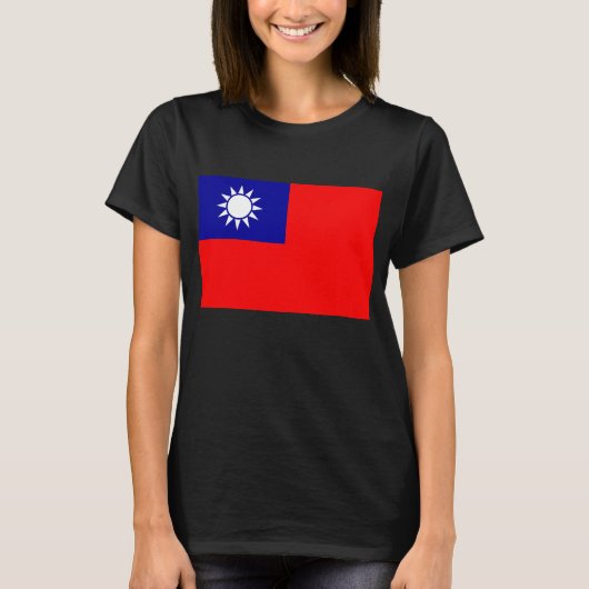 台湾国旗：台北中国中国の共和国 Tシャツ (正面)