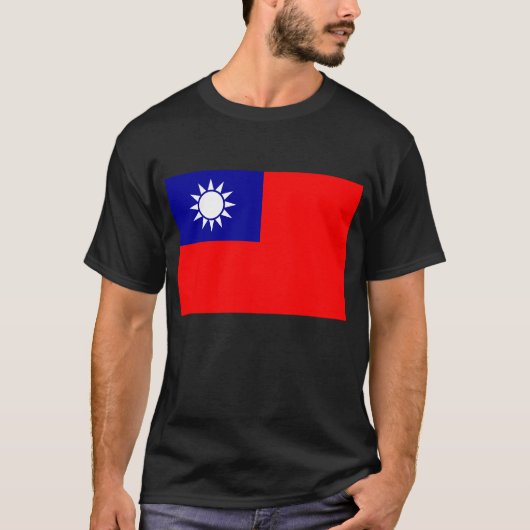 台湾国旗：台北中国中国の共和国 Tシャツ (正面)