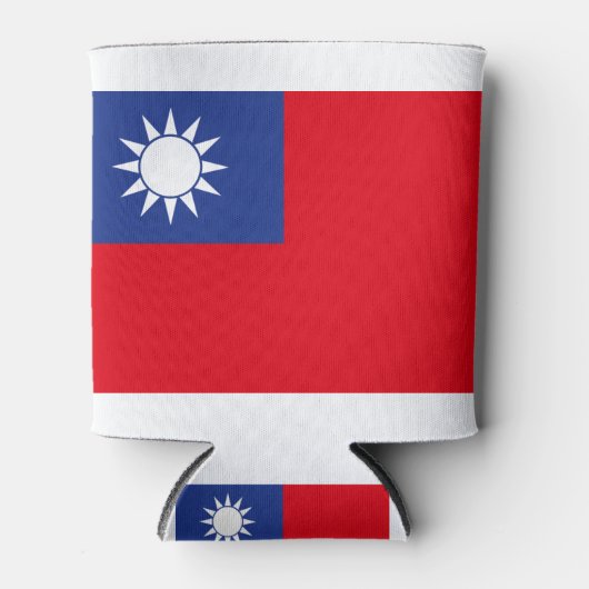 台湾国旗 缶クーラー (正面)
