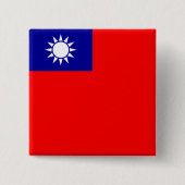 台湾国旗 缶バッジ (正面)