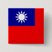 台湾国旗 缶バッジ (正面)