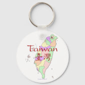 台湾地図 キーホルダー (正面)