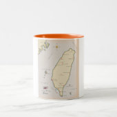 台湾地図 ツートーンマグカップ (中央)