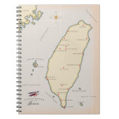 台湾地図 ノートブック (正面)