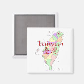 台湾地図 マグネット (正面/裏面)