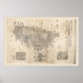 台湾地図(1878年) ポスター (正面)