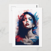 台湾抽象芸術ポートレートはがき – World of Women ポストカード (正面/裏面)