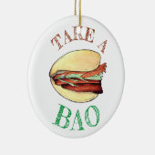 台湾料理を食べに中国の行く セラミックオーナメント (右)