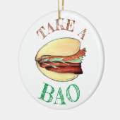 台湾料理を食べに中国の行く セラミックオーナメント (左)