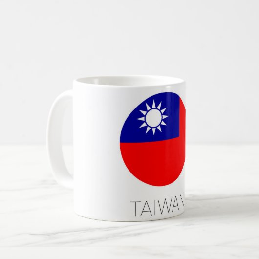 台湾旗旅行マグ コーヒーマグカップ (正面左)