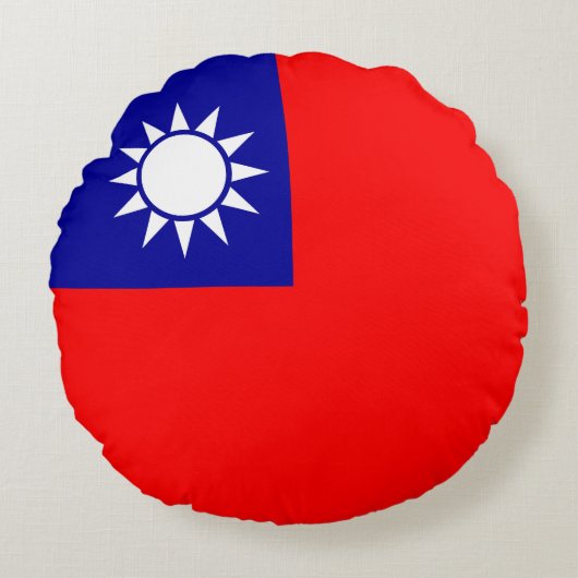 台湾旗 ラウンドクッション (正面)