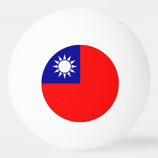 台湾旗 卓球ボール (正面)