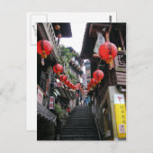 台湾江風園ハガキ朱地通り ポストカード (正面/裏面)